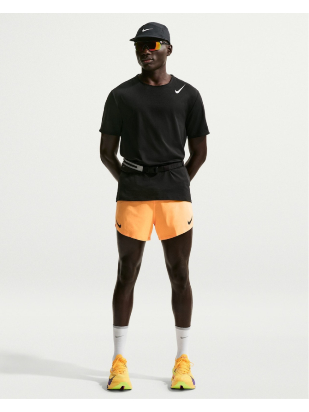 Nike Dri-FIT ADV Running Shorts Mens Large Laser Orange 4" FN3352-845